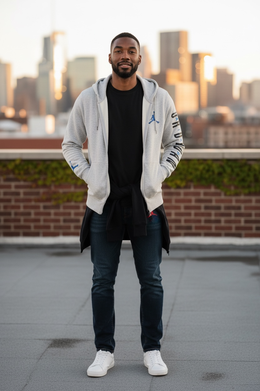 🧥 Chaqueta Deportiva Urbana jordan con Capucha – Estilo Premium