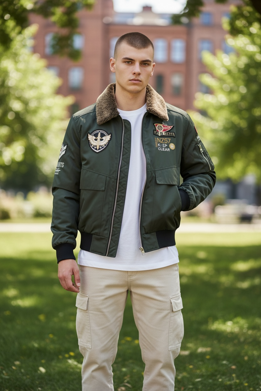 CHAQUETA BOMBER AVIADORA