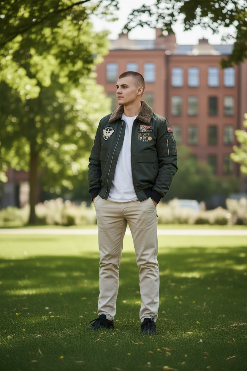 CHAQUETA BOMBER AVIADORA