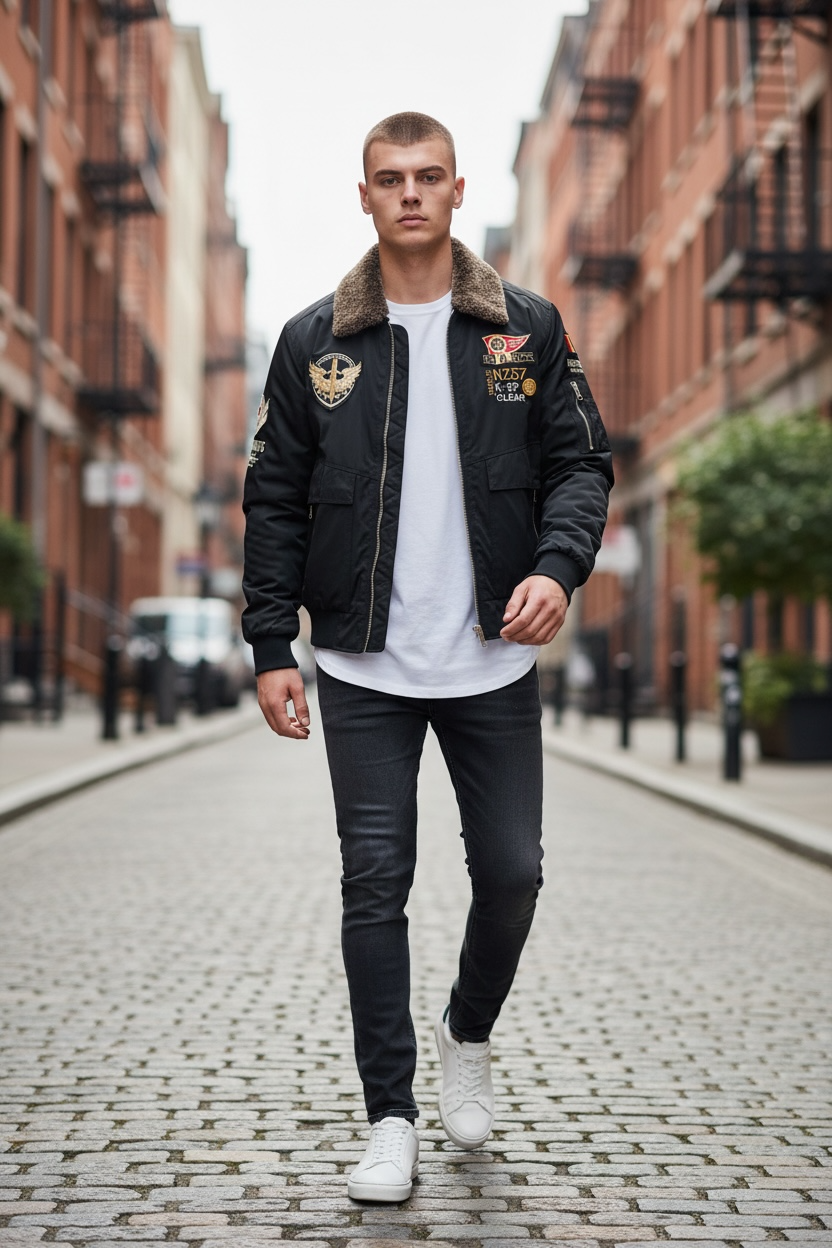 CHAQUETA BOMBER AVIADORA