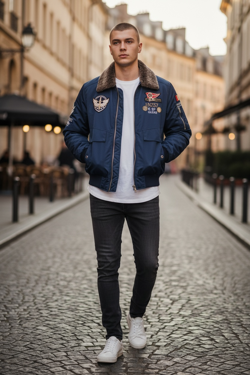 CHAQUETA BOMBER AVIADORA