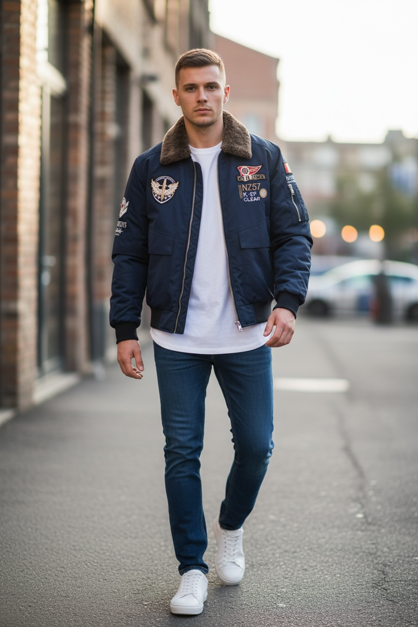 CHAQUETA BOMBER AVIADORA