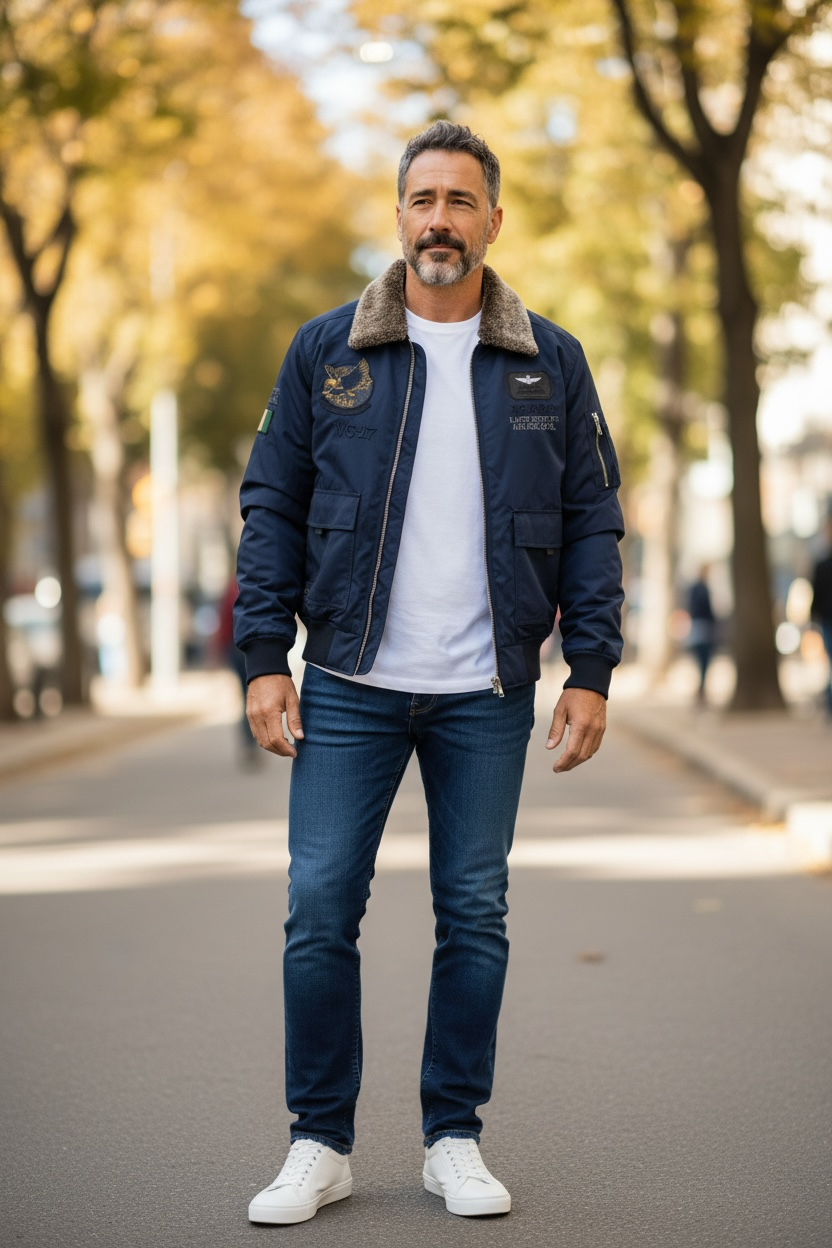 CHAQUETA BOMBER AVIADORA