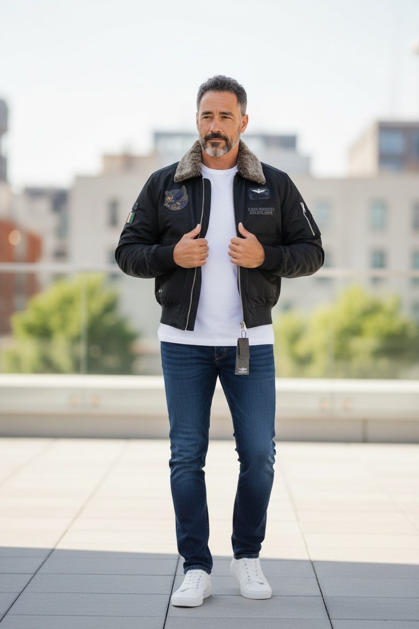 CHAQUETA BOMBER AVIADORA