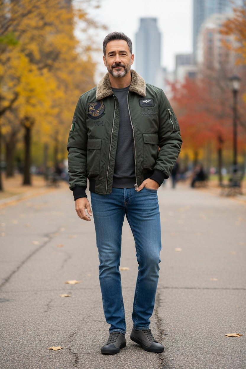 CHAQUETA BOMBER AVIADORA