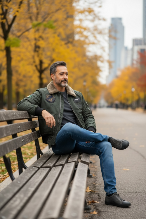 CHAQUETA BOMBER AVIADORA
